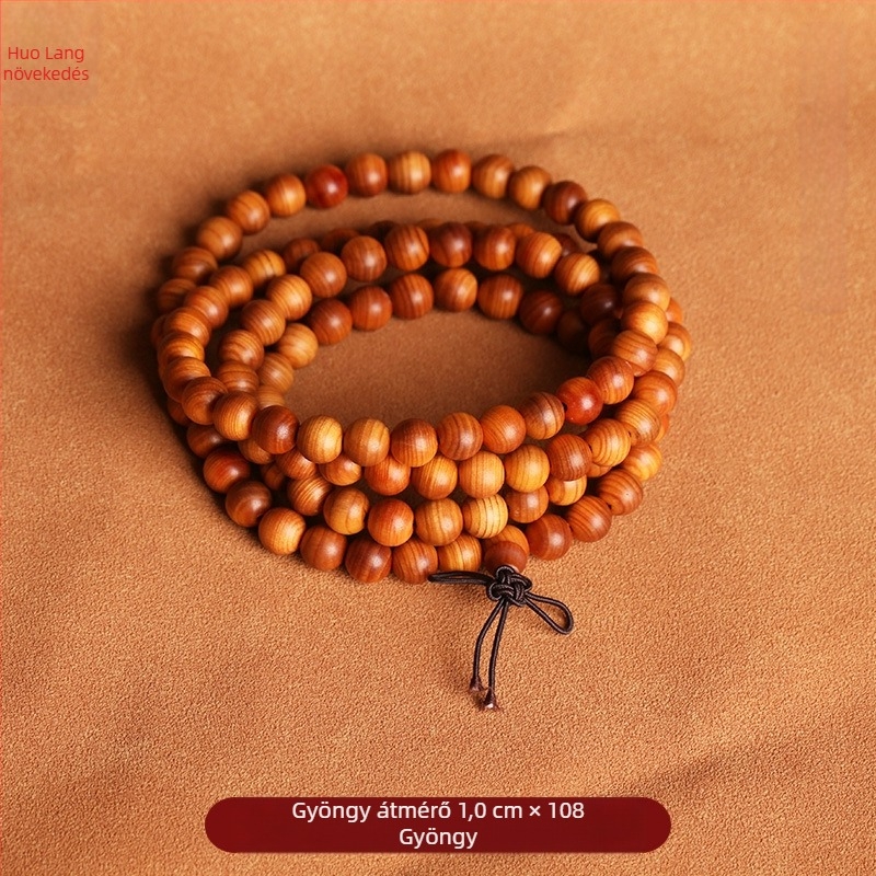 Tuja karkötő – retro, uniszex, kézzel készített, 108 gyöngy