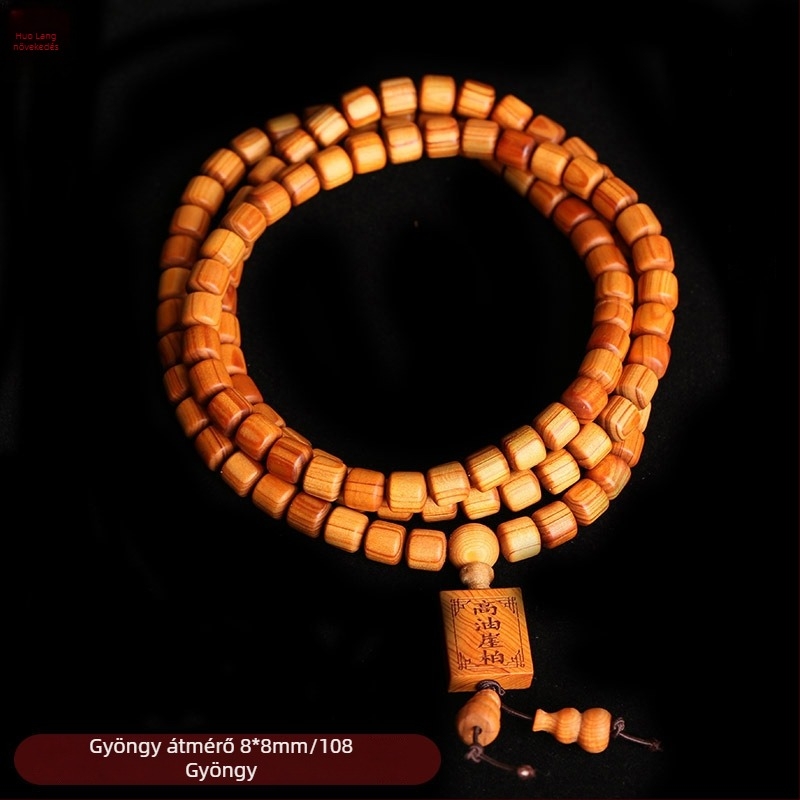 Tuja karkötő – retro, uniszex, kézzel készített, 108 gyöngy