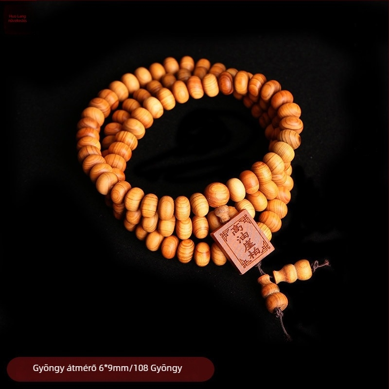 Tuja karkötő – retro, uniszex, kézzel készített, 108 gyöngy