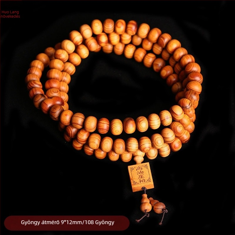 Tuja karkötő – retro, uniszex, kézzel készített, 108 gyöngy