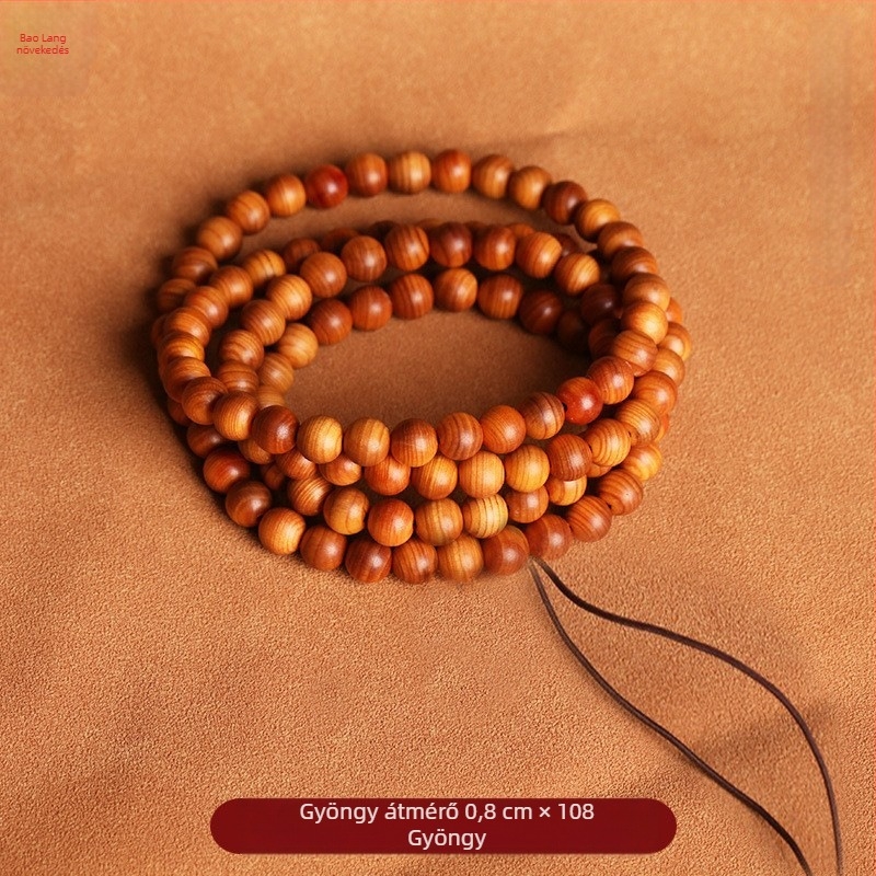 Tuja karkötő – retro, uniszex, kézzel készített, 108 gyöngy