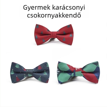 Gyerekeknek készült gallérvirágos csokornyakkendő, kartuns mintával, poliészter fonal, lapos fej