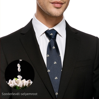 De L'isle selyem nyakkendő, Arrow stílus, csíkos mintázat, geometriai dizájn