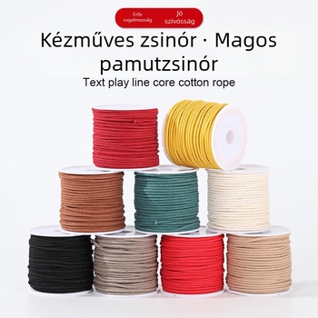 Színes magos pamut fonal DIY Bodhi karkötőhöz, kézzel kötött, kopásálló, többszálú pamut kötél
