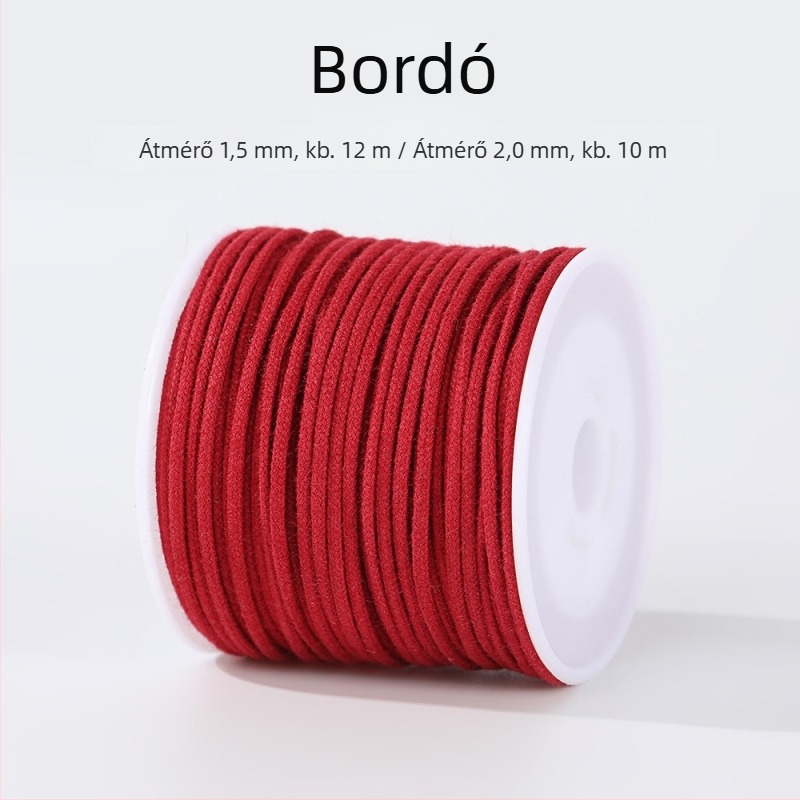 Színes magos pamut fonal DIY Bodhi karkötőhöz, kézzel kötött, kopásálló, többszálú pamut kötél