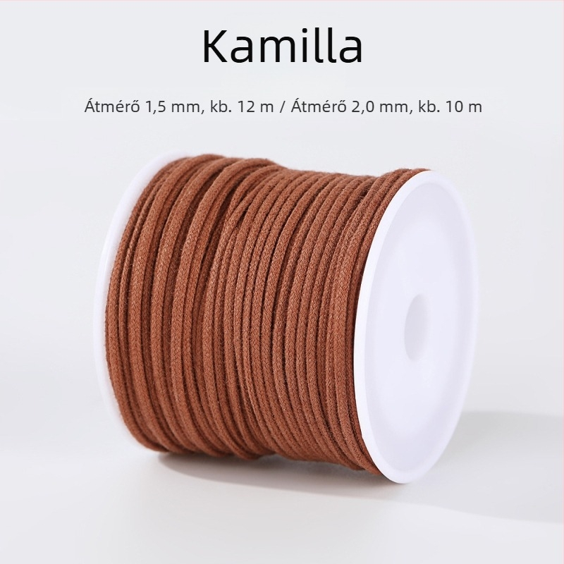 Színes magos pamut fonal DIY Bodhi karkötőhöz, kézzel kötött, kopásálló, többszálú pamut kötél