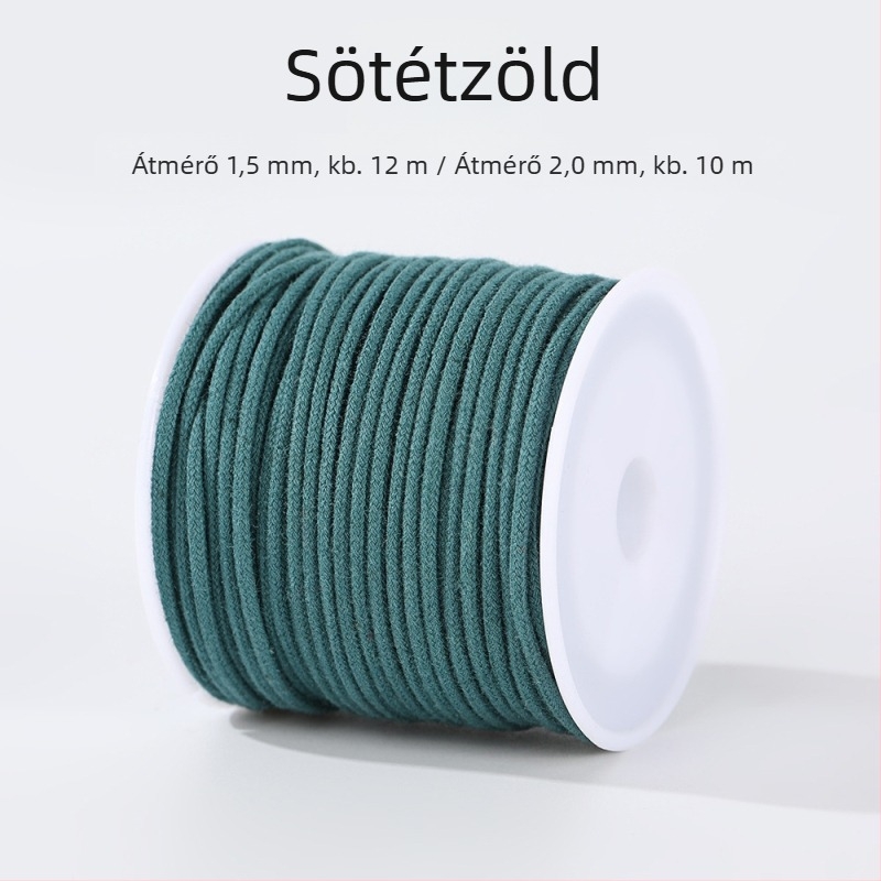 Színes magos pamut fonal DIY Bodhi karkötőhöz, kézzel kötött, kopásálló, többszálú pamut kötél