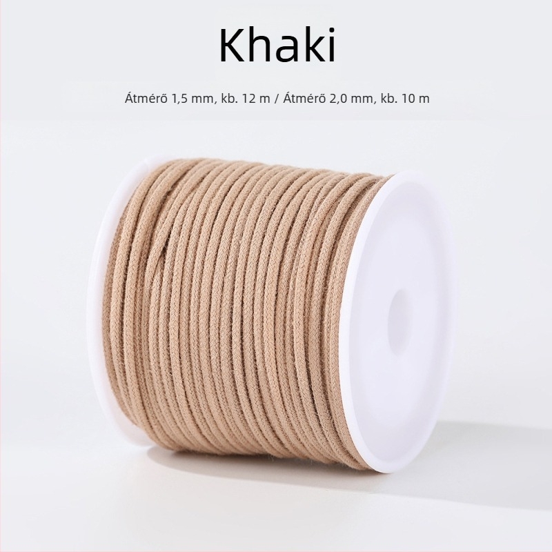 Színes magos pamut fonal DIY Bodhi karkötőhöz, kézzel kötött, kopásálló, többszálú pamut kötél