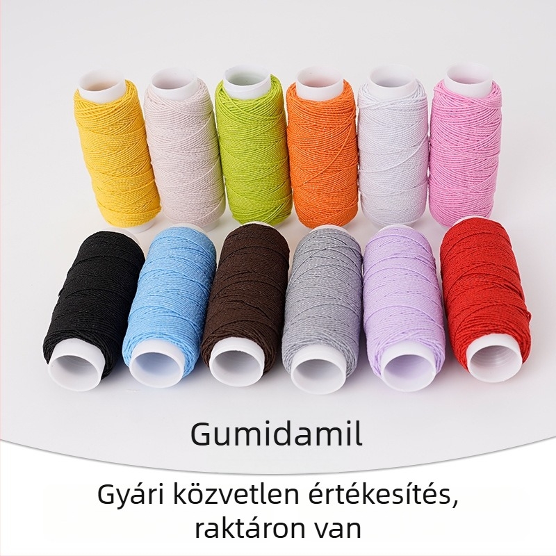 0,6 mm vékony, színes elasztikus cérna varrógéphez – rendkívül vékony, magas rugalmasságú alsó cérna DIY ruhákhoz