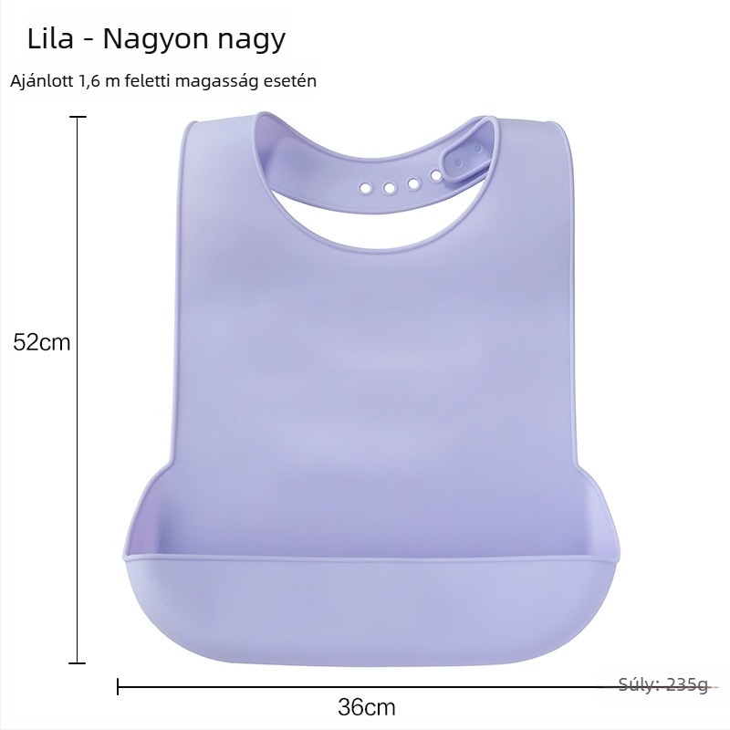 Szilikon etetőkötény vízálló 3D ételosztó zsebbel és nyálzsákkal, uniszex, élelmiszer-minőségű szilikon