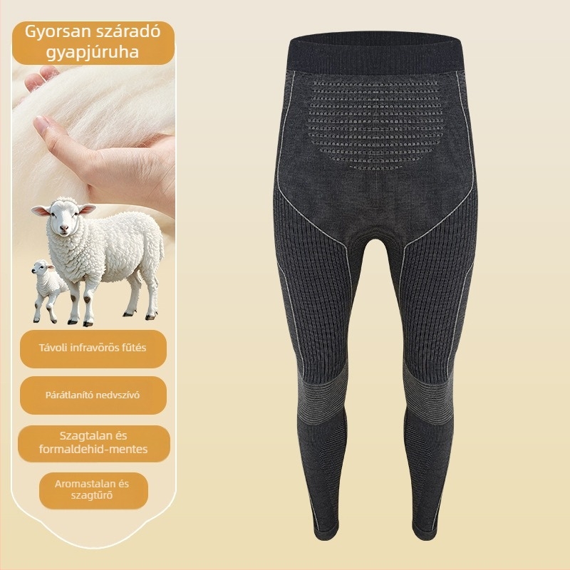 Uniszex gyorsan száradó csíkos juhgyapjú ruha, kültéri túrázáshoz és síeléshez, nedvességelvezető, téli-tavaszi-ősz szezonokra