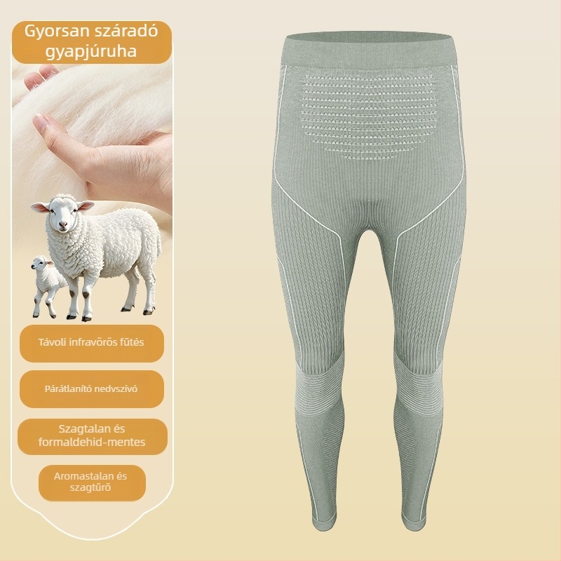 Uniszex gyorsan száradó csíkos juhgyapjú ruha, kültéri túrázáshoz és síeléshez, nedvességelvezető, téli-tavaszi-ősz szezonokra