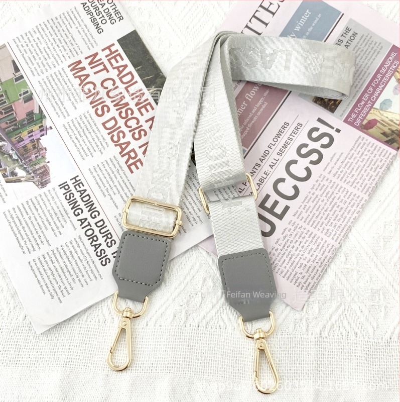 Állítható nylon táska pánt, egyszínű, váll- vagy crossbody használatra