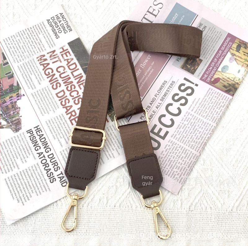 Állítható nylon táska pánt, egyszínű, váll- vagy crossbody használatra