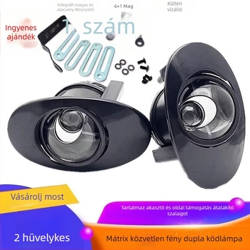 Előre LED ködfény, 45W, 12V, kettős fókuszú fisheye lencsével