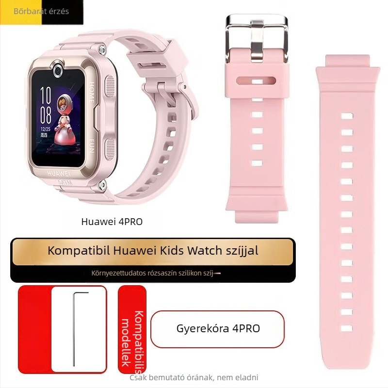 Szilikon óraszíj Huawei Kids' Phone Watch 3 Pro/3S/4X/3-hoz, 18 mm kapcsolódási szélesség, csapzár, egyszerű stílus