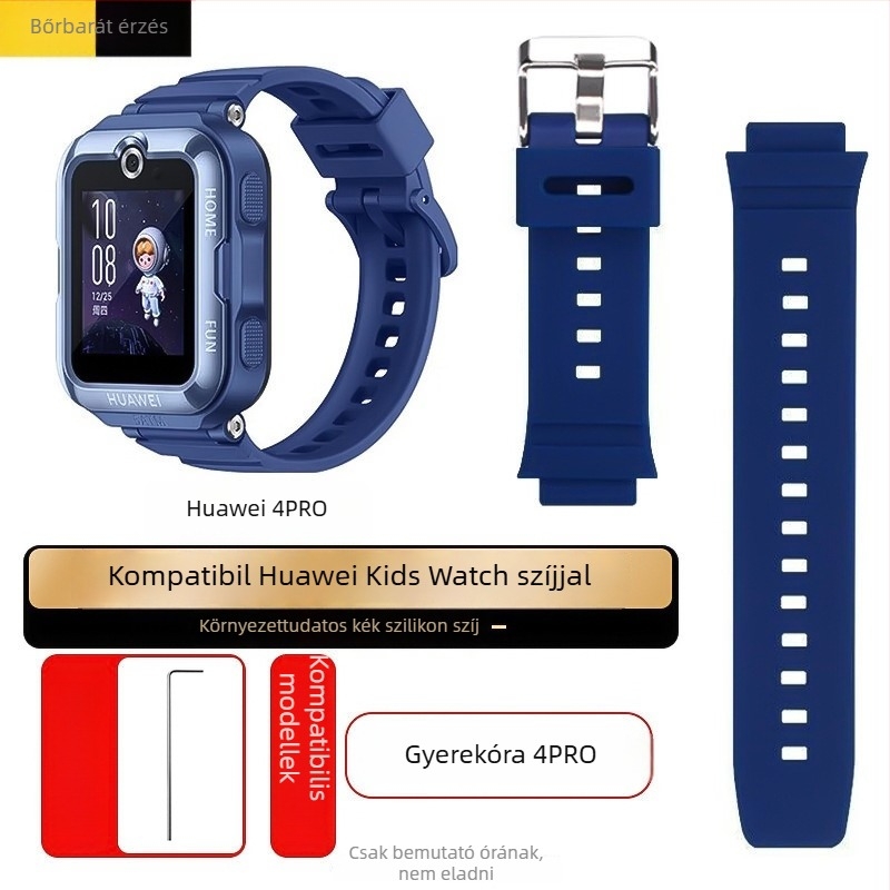 Szilikon óraszíj Huawei Kids' Phone Watch 3 Pro/3S/4X/3-hoz, 18 mm kapcsolódási szélesség, csapzár, egyszerű stílus