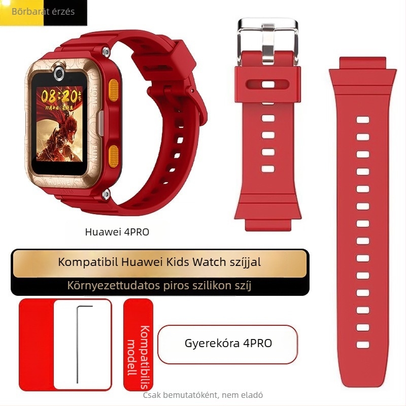 Szilikon óraszíj Huawei Kids' Phone Watch 3 Pro/3S/4X/3-hoz, 18 mm kapcsolódási szélesség, csapzár, egyszerű stílus