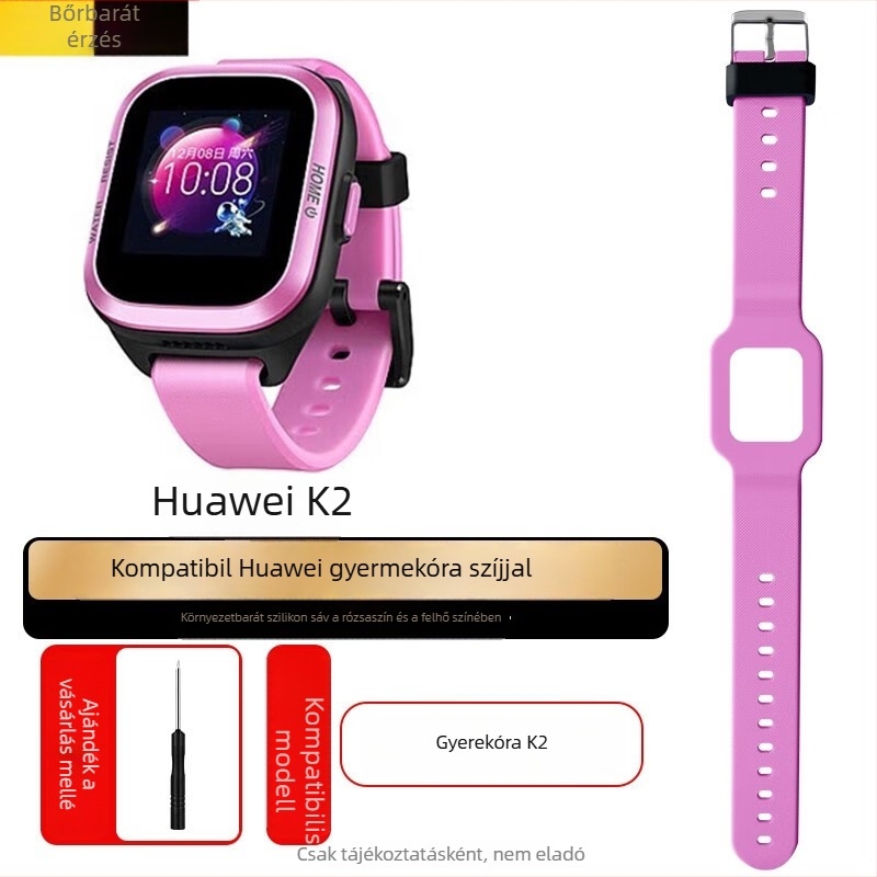 Szilikon óraszíj Huawei Kids' Phone Watch 3 Pro/3S/4X/3-hoz, 18 mm kapcsolódási szélesség, csapzár, egyszerű stílus