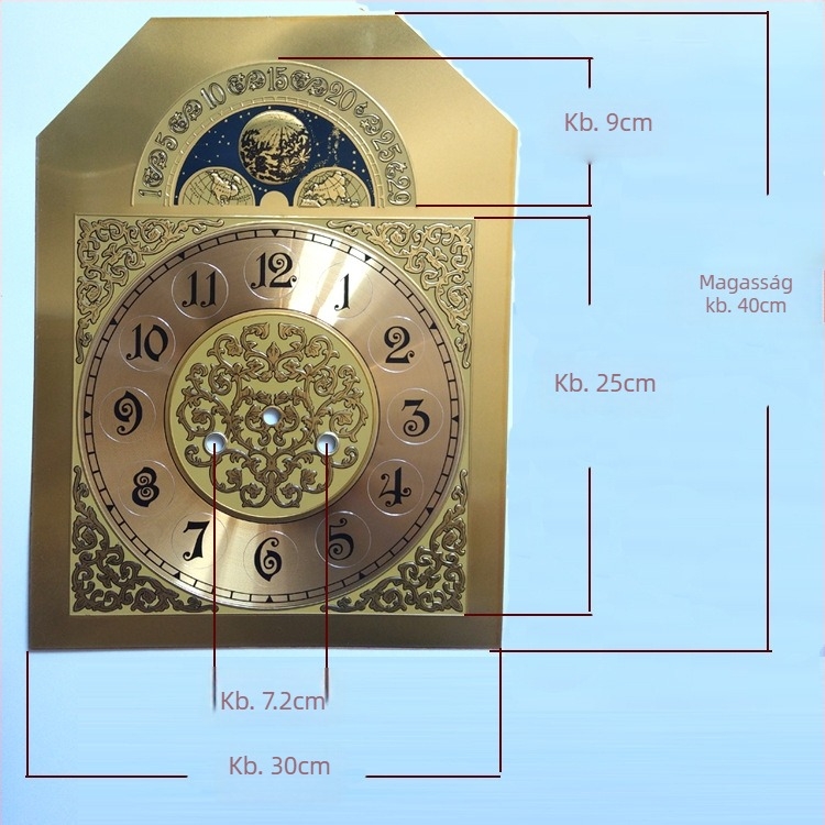 Mechanikus óra fém számlappal, DIY óraarc, vintage számlap, diákoknak szánt kézműves óra alkatrészek, kreatív óra