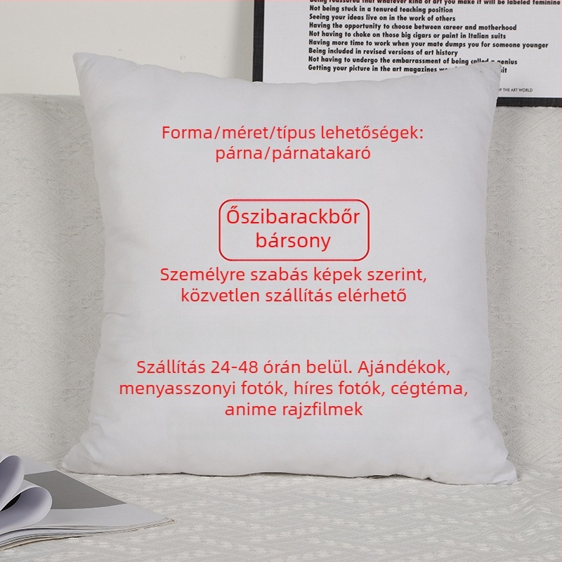 Személyre szabható párnahuzat DIY digitális nyomtatással és logóval