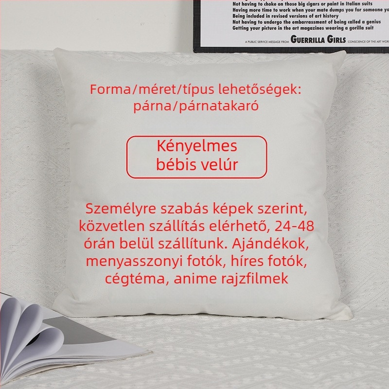 Személyre szabható párnahuzat DIY digitális nyomtatással és logóval