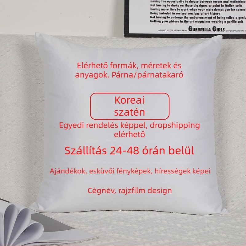 Személyre szabható párnahuzat DIY digitális nyomtatással és logóval