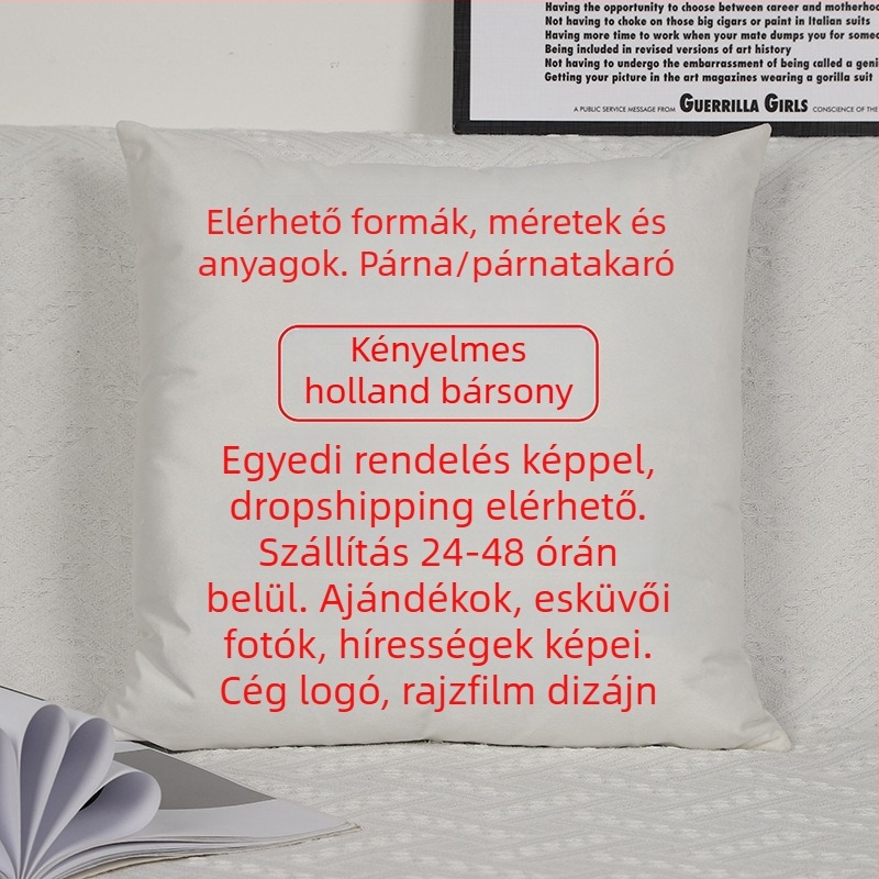 Személyre szabható párnahuzat DIY digitális nyomtatással és logóval