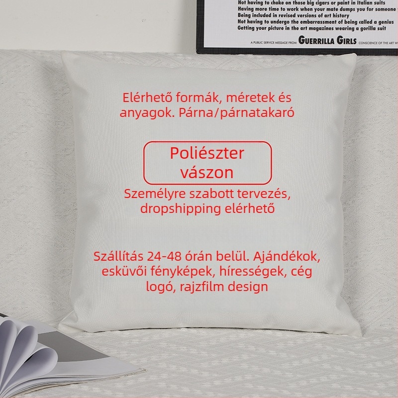 Személyre szabható párnahuzat DIY digitális nyomtatással és logóval