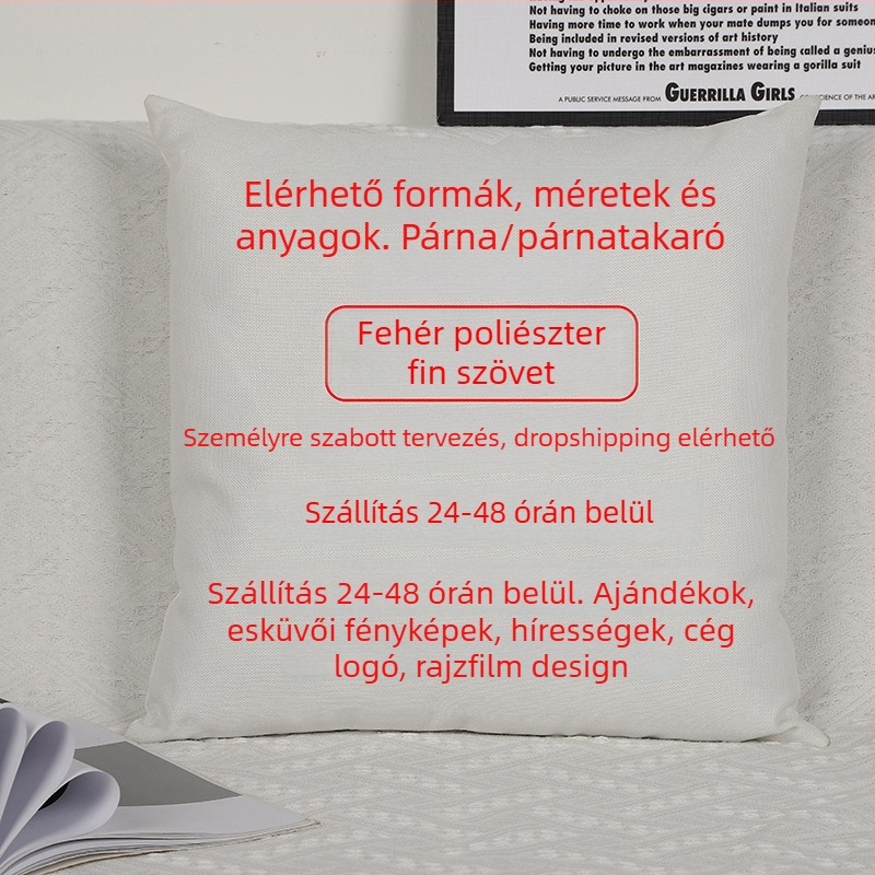 Személyre szabható párnahuzat DIY digitális nyomtatással és logóval