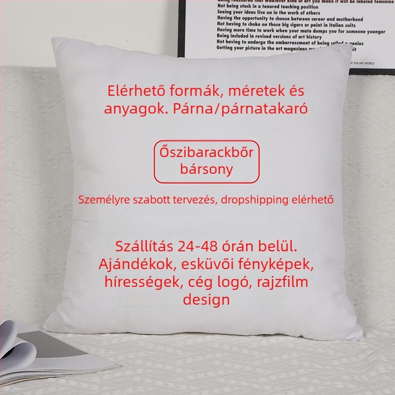 Személyre szabható párnahuzat DIY digitális nyomtatással és logóval
