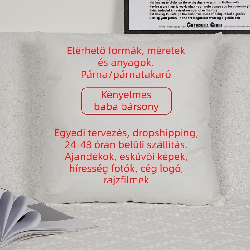 Személyre szabható párnahuzat DIY digitális nyomtatással és logóval
