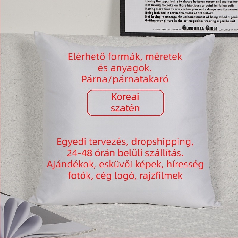 Személyre szabható párnahuzat DIY digitális nyomtatással és logóval