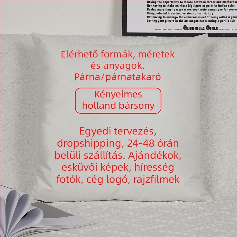 Személyre szabható párnahuzat DIY digitális nyomtatással és logóval