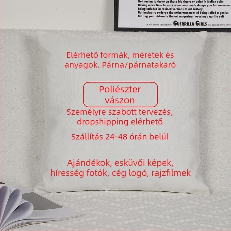Személyre szabható párnahuzat DIY digitális nyomtatással és logóval