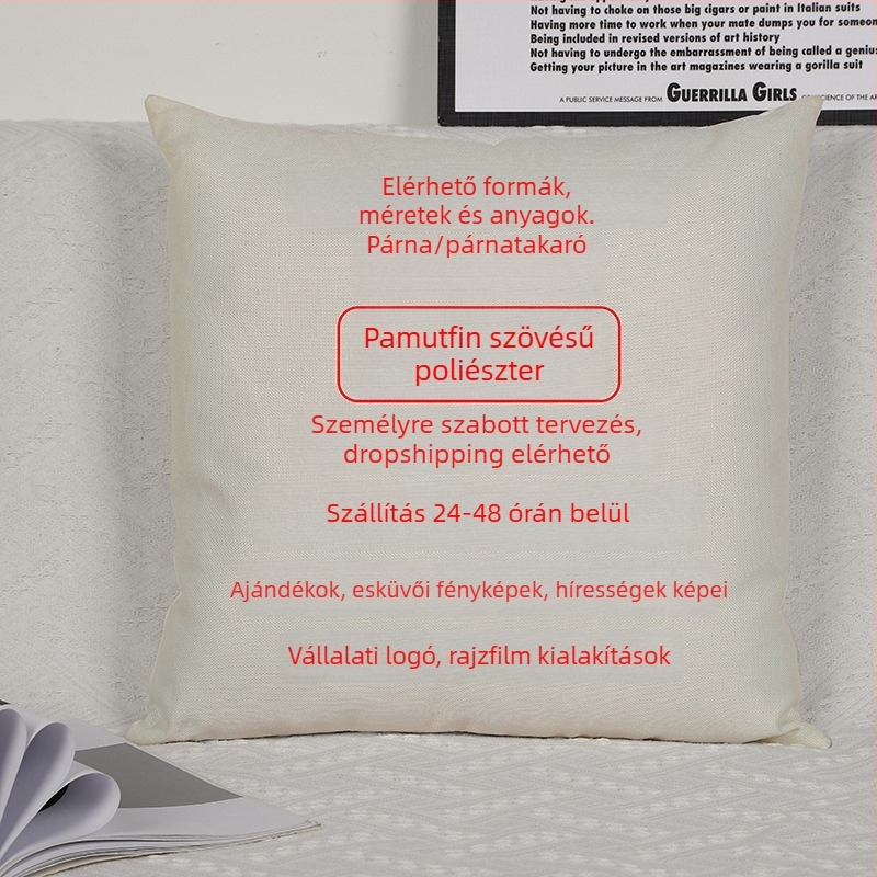 Személyre szabható párnahuzat DIY digitális nyomtatással és logóval