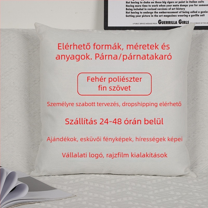 Személyre szabható párnahuzat DIY digitális nyomtatással és logóval