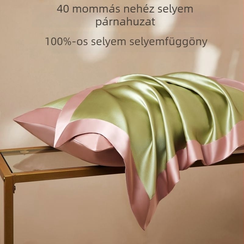 100% selyem párnahuzat, sima szövés, reaktív színezés, modern minimalist stílus