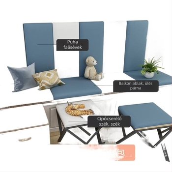 Ütközésmentes puha falikép, öntapadós a gyerekszobában a fejtámla körül, tatami falkör, 3D párna, modern minimál stílus