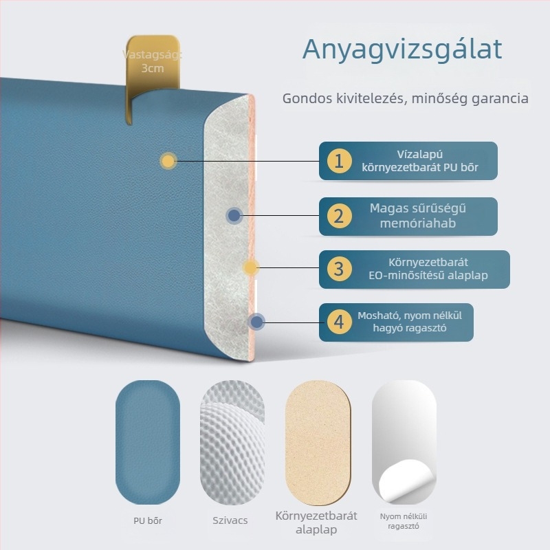 Ütközésmentes puha falikép, öntapadós a gyerekszobában a fejtámla körül, tatami falkör, 3D párna, modern minimál stílus