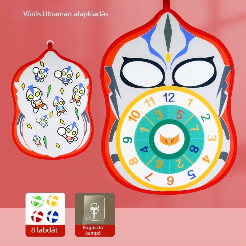 Röplálós játék ragasztó célgolyóval és szívókorongos táblával — Qi Xiaonan; anyag: bolyhos szövet; 4–6 éveseknek