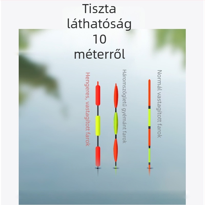 Ólommentes függőleges úszó, önálló, megerősített felső résszel nagy halakhoz