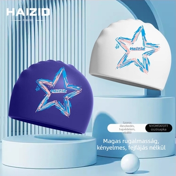 Szilikon úszósapka és szemüveg készlet felnőtteknek, Haizid, nyomtatott mintával, úszáshoz és vízisportokhoz