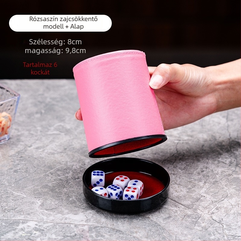 Huan yu márkájú bőrből készült dobókocka készlet kupakkal, kerek sarkú, Zhejiang eredetű, 100 darab