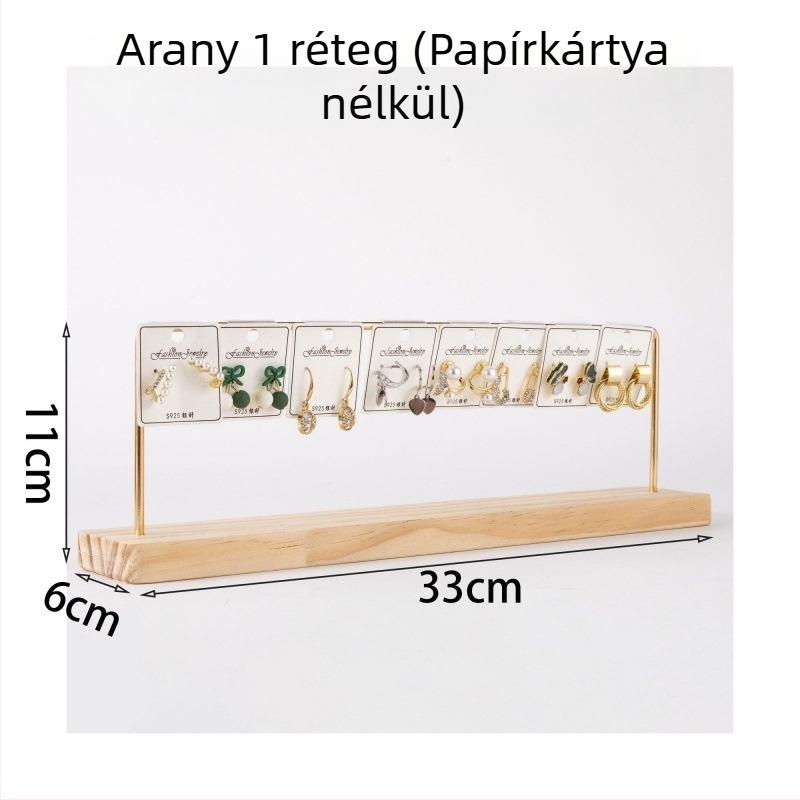 Fém fülbevaló-kiállító állvány, kétszintes, nordic stílus, 2022 őszén bemutatva