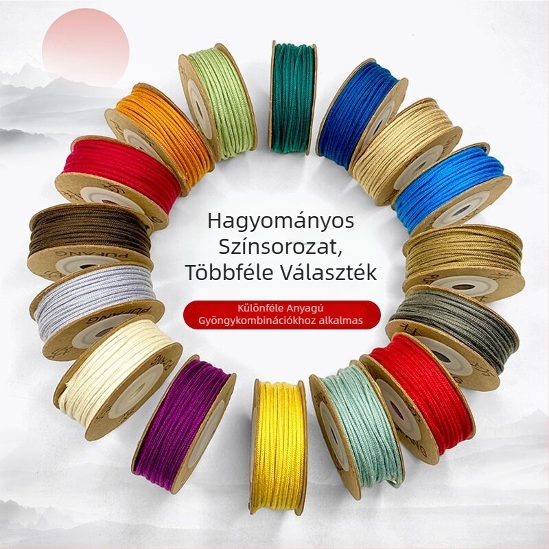 Egyedi pamutszálú zsinór maggal buddhista gyöngyök kötéséhez, kopásálló