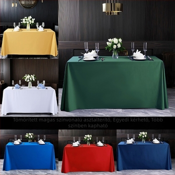 Asztalterítő, modern minimalist stílus, poliészter, téglalap alakú, egyszínű, szállodai minőség