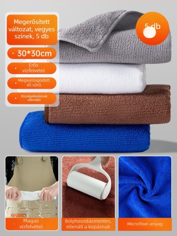 Mikroszálas konyhai törölköző éttermeknek – nedvszívó, 100D szálak, Plain weave