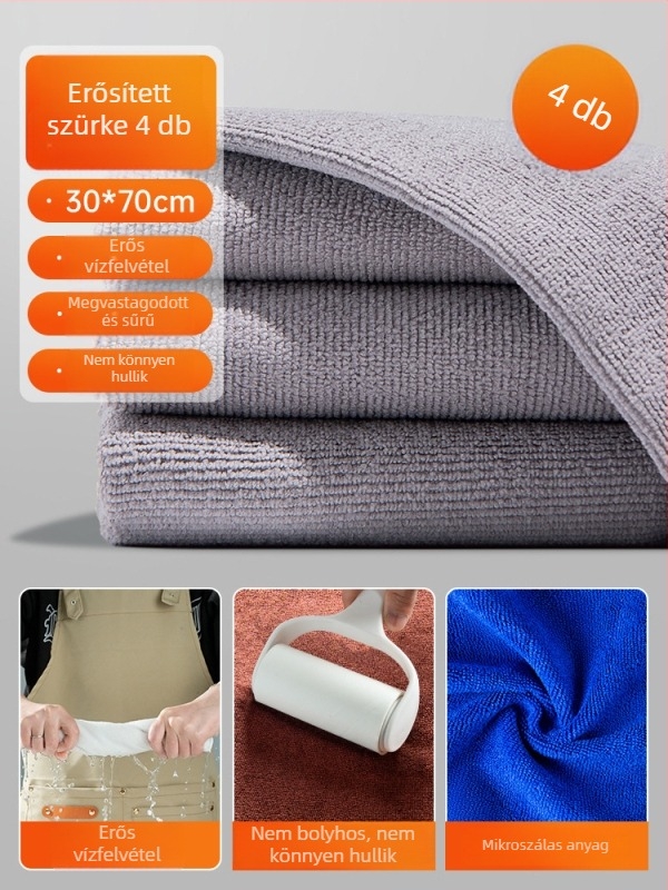 Mikroszálas konyhai törölköző éttermeknek – nedvszívó, 100D szálak, Plain weave