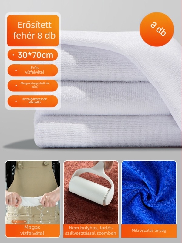 Mikroszálas konyhai törölköző éttermeknek – nedvszívó, 100D szálak, Plain weave